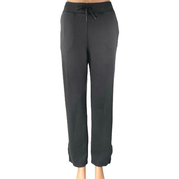 BYLT Women's Black Drawstring High Waisted Straight Trousers Sweat Pants Size M - Picture 1 of 4